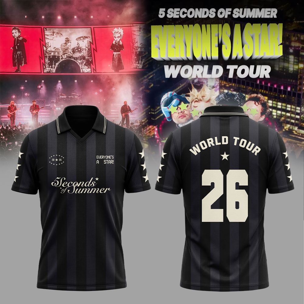 5 Seconds of Summer – EVERYONE’S A STAR! World Tour 2026 Polo 5 Seconds of Summer – EVERYONE’S A STAR! World Tour 2026 Polo