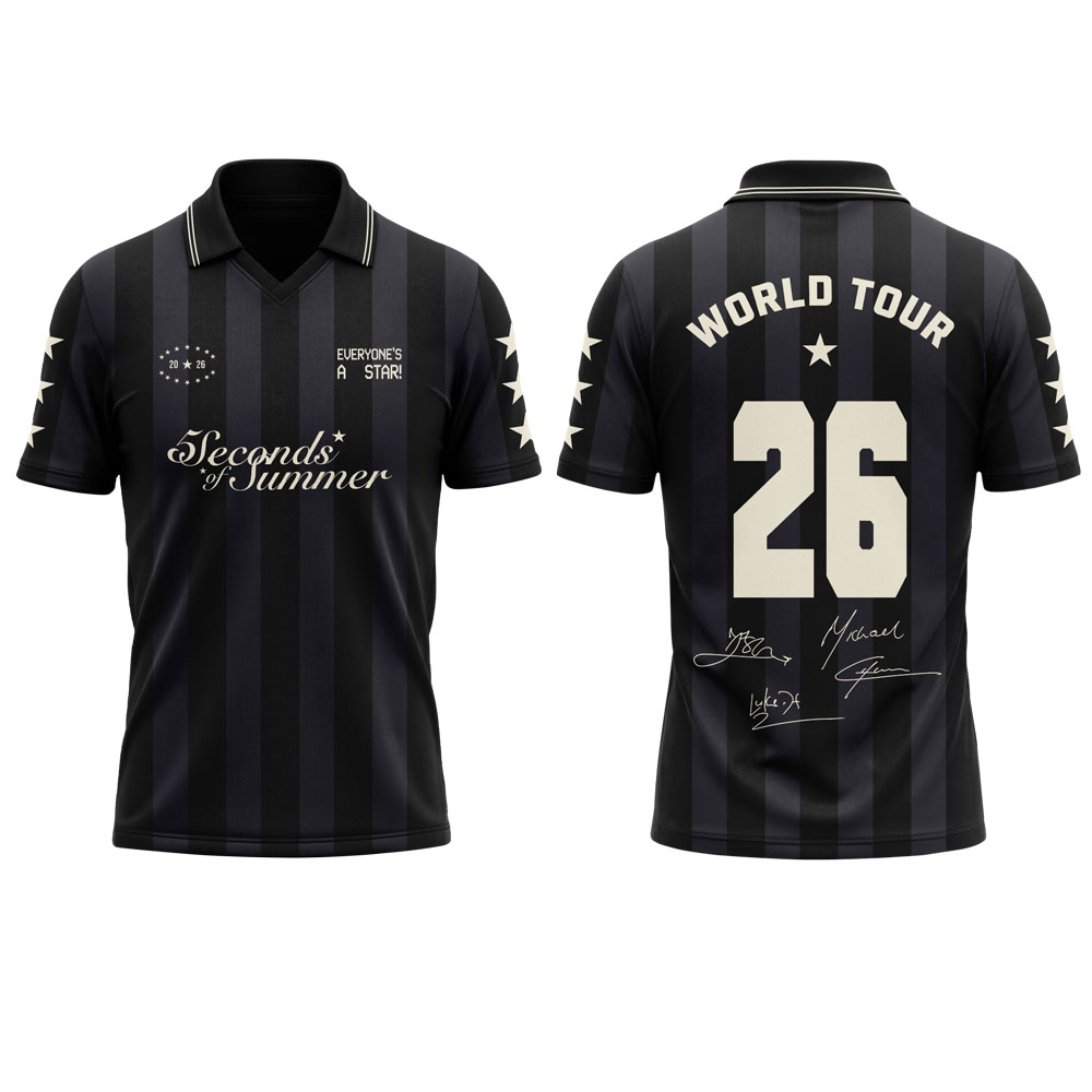 5 Seconds of Summer – EVERYONE’S A STAR! World Tour 2026 Polo – Signed 5 Seconds of Summer – EVERYONE’S A STAR! World Tour 2026 Polo – Signed