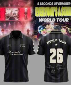 5 Seconds of Summer – EVERYONE’S A STAR! World Tour 2026 Polo – Signed 5 Seconds of Summer – EVERYONE’S A STAR! World Tour 2026 Polo – Signed