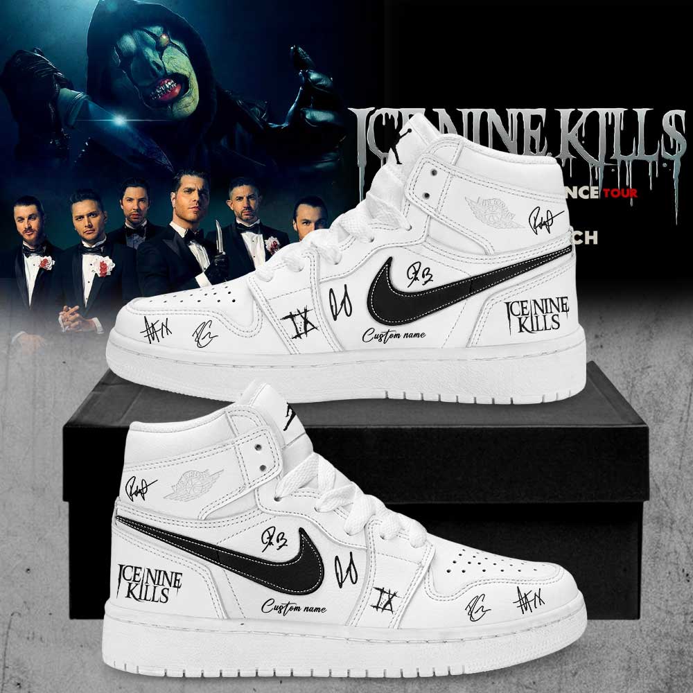 Ice Nine Kills March In Silence Tour Signature Custom Name AJ1 Shoes V7 Ice Nine Kills March In Silence Tour Signature Custom Name AJ1 Shoes V7