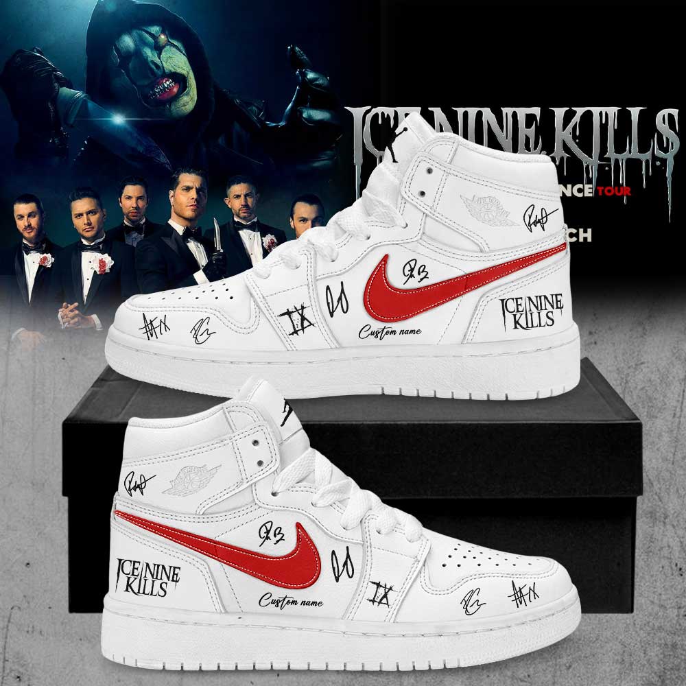 Ice Nine Kills March In Silence Tour Signature Custom Name AJ1 Shoes V6 Ice Nine Kills March In Silence Tour Signature Custom Name AJ1 Shoes V6