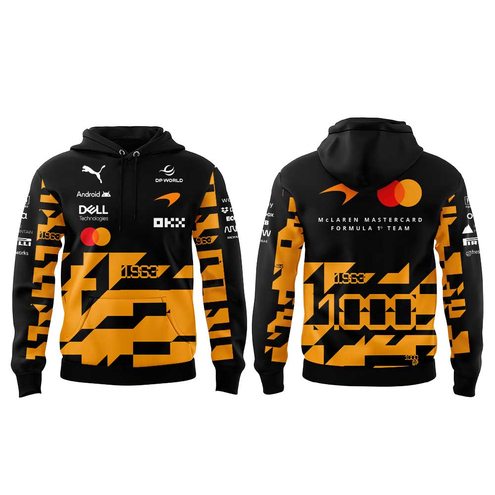 McLaren Mastercard Formula 1 Team 1000 GP Commemorative Collection Hoodie McLaren Mastercard Formula 1 Team 1000 GP Commemorative Collection Hoodie