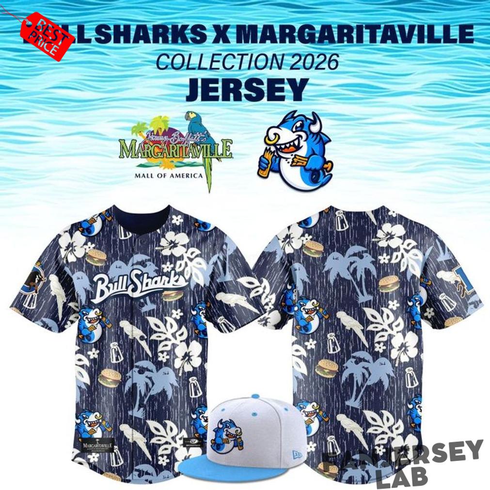 Durham Bulls 2026 Bull Sharks x Margaritaville Baseball Jersey Durham Bulls 2026 Bull Sharks x Margaritaville Baseball Jersey