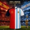 Spain vs Argentina World Cup 2026 Final Split Design Away Football Jersey Limited Edition Spain vs Argentina World Cup 2026 Final Split Design Away Football Jersey Limited Edition