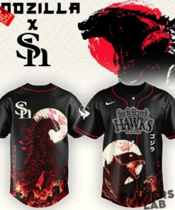 Fukuoka SoftBank Hawks Godzilla Minus Zero Limited Edition Baseball Jersey