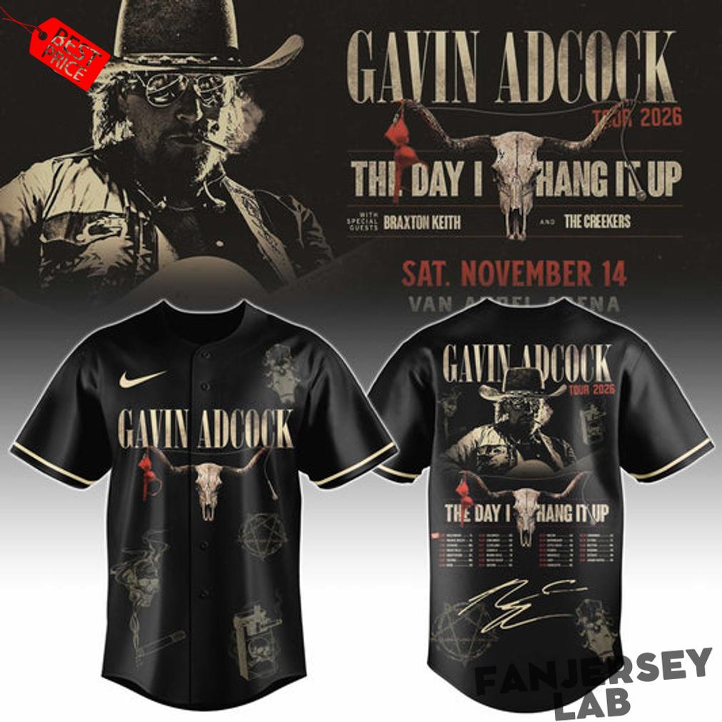 Gavin Adcock Steer Skull distressed Fleece Baseball Jersey Gavin Adcock Steer Skull distressed Fleece Baseball Jersey