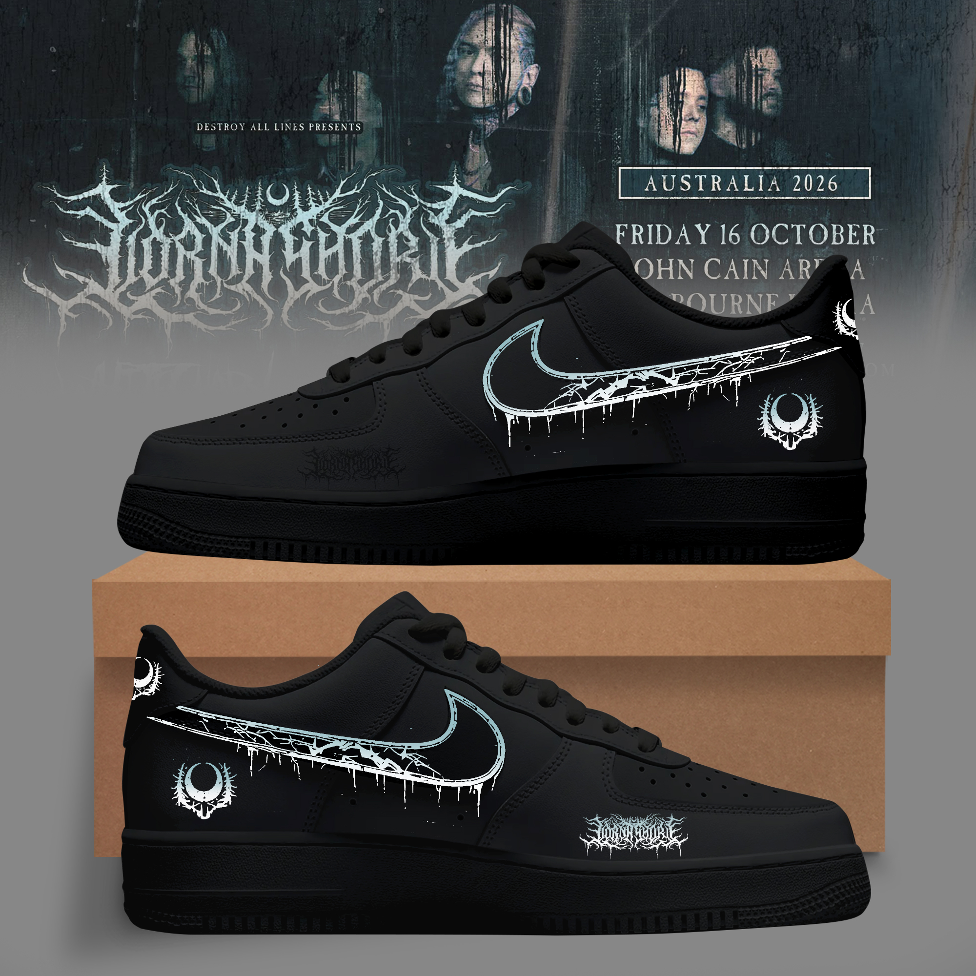 ”Grim Eclipse” – LORNA SHORE Customize AF1 ”Grim Eclipse” – LORNA SHORE Customize AF1
