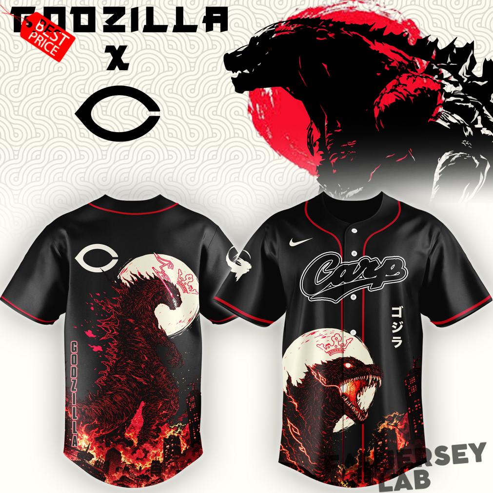 Hiroshima Toyo Carp Godzilla Minus Zero Limited Edition Baseball Jersey Hiroshima Toyo Carp Godzilla Minus Zero Limited Edition Baseball Jersey