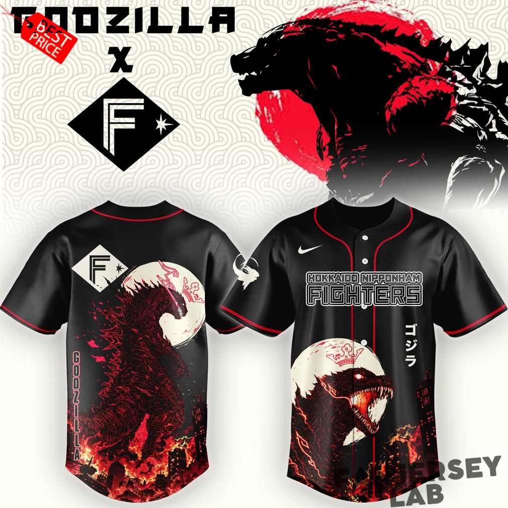 Hokkaido Nippon-Ham Fighters Godzilla Minus Zero Limited Edition Baseball Jersey Hokkaido Nippon-Ham Fighters Godzilla Minus Zero Limited Edition Baseball Jersey