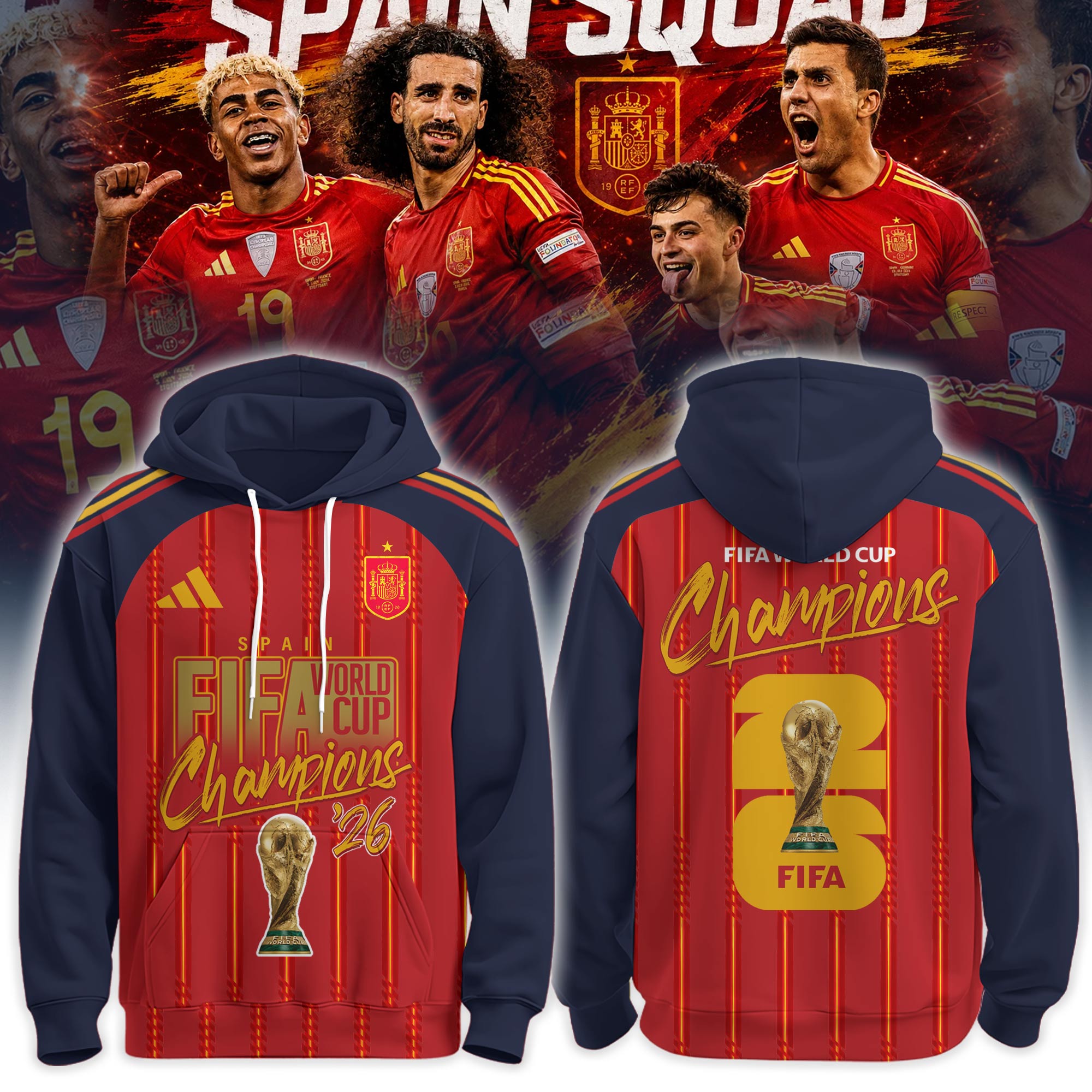 Spain x World Cup 2026 Champions Edition Hoodie Spain x World Cup 2026 Champions Edition Hoodie