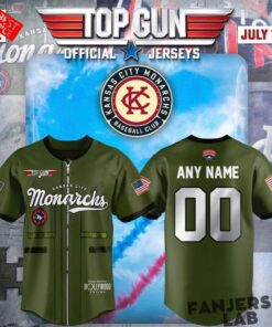 Kansas City Monarchs 2026 Top Gun Custom Baseball Jersey Kansas City Monarchs 2026 Top Gun Custom Baseball Jersey