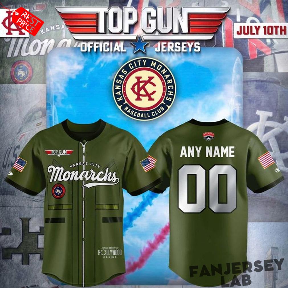 Kansas City Monarchs 2026 Top Gun Custom Baseball Jersey Kansas City Monarchs 2026 Top Gun Custom Baseball Jersey