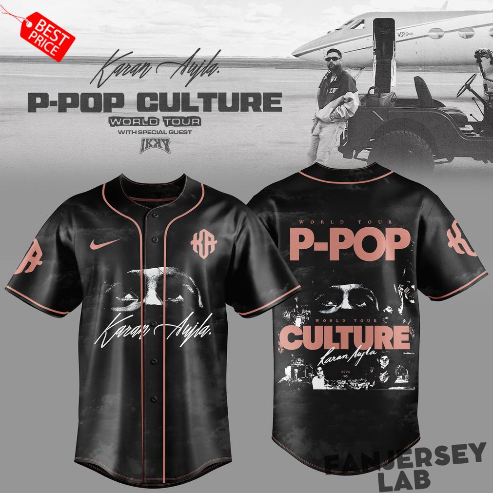 Karan Aujla PPop Culture World Tour Baseball Jersey Karan Aujla PPop Culture World Tour Baseball Jersey
