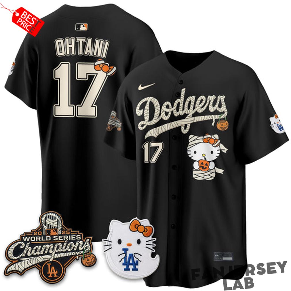 LA Dodgers x Hello Kity Halloween 2026 Custom Jersey LA Dodgers x Hello Kity Halloween 2026 Custom Jersey