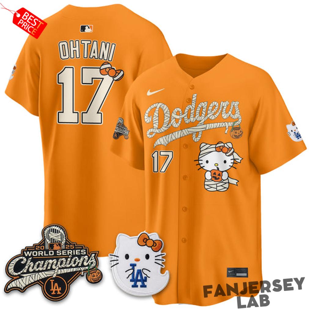 LA Dodgers x Hello Kity Halloween 2026 Custom Jersey LA Dodgers x Hello Kity Halloween 2026 Custom Jersey