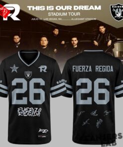 Las Vegas Raiders x Fuerza Regida Special Football Jersey