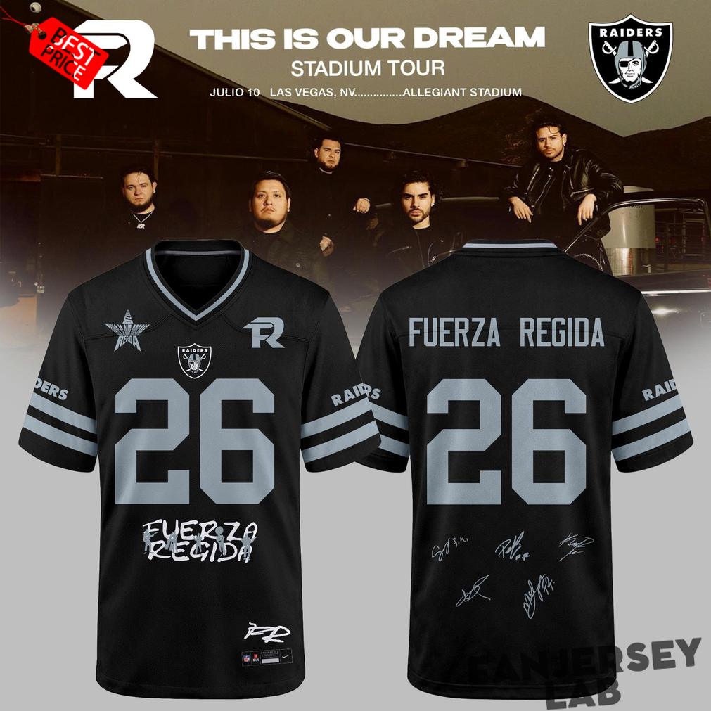 Las Vegas Raiders x Fuerza Regida Special Football Jersey Las Vegas Raiders x Fuerza Regida Special Football Jersey