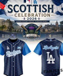 Los Angeles Dodgers Scottish Celebration 2026 Baseball Jersey