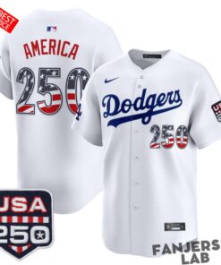 Los Angeles Dodgers USA 250 Fourth of July Special Jersey