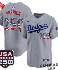 Los Angeles Dodgers USA 250 Fourth of July Special Jersey