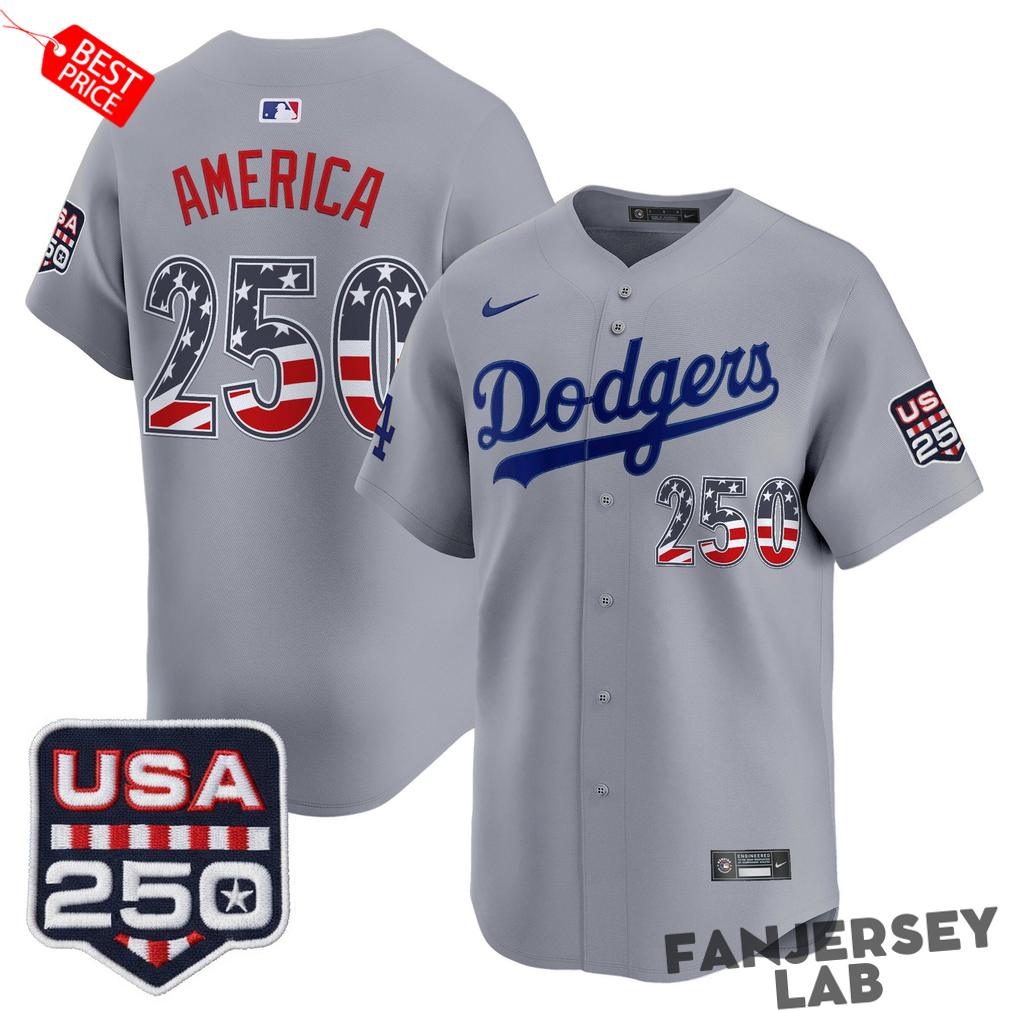 Los Angeles Dodgers USA 250 Fourth of July Special Jersey Los Angeles Dodgers USA 250 Fourth of July Special Jersey