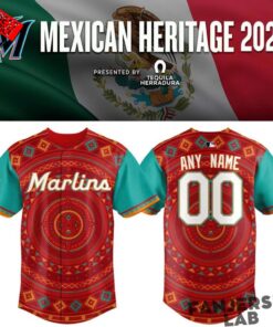 Miami Marlins 2026 Mexican Heritage Limited Premium Jersey Miami Marlins 2026 Mexican Heritage Limited Premium Jersey