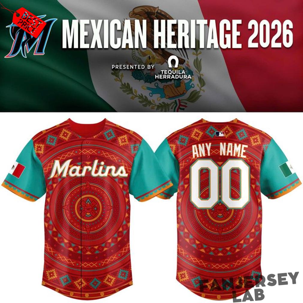 Miami Marlins 2026 Mexican Heritage Limited Premium Jersey Miami Marlins 2026 Mexican Heritage Limited Premium Jersey