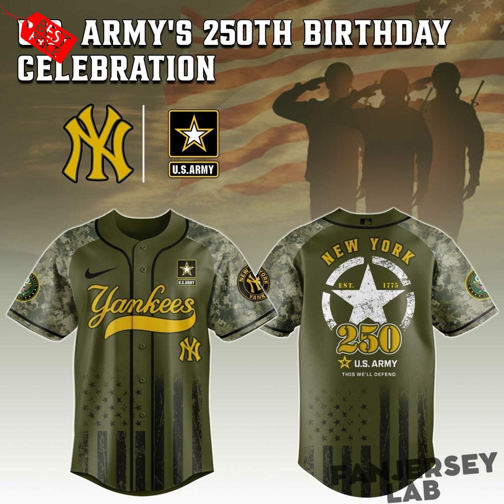 New York Yankees MLB x 250 US ARMY Baseball Jersey New York Yankees MLB x 250 US ARMY Baseball Jersey