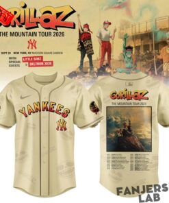 New York Yankees x Gorillaz ‘The Mountain Tour 2026’ Limited Edition Baseball Jersey