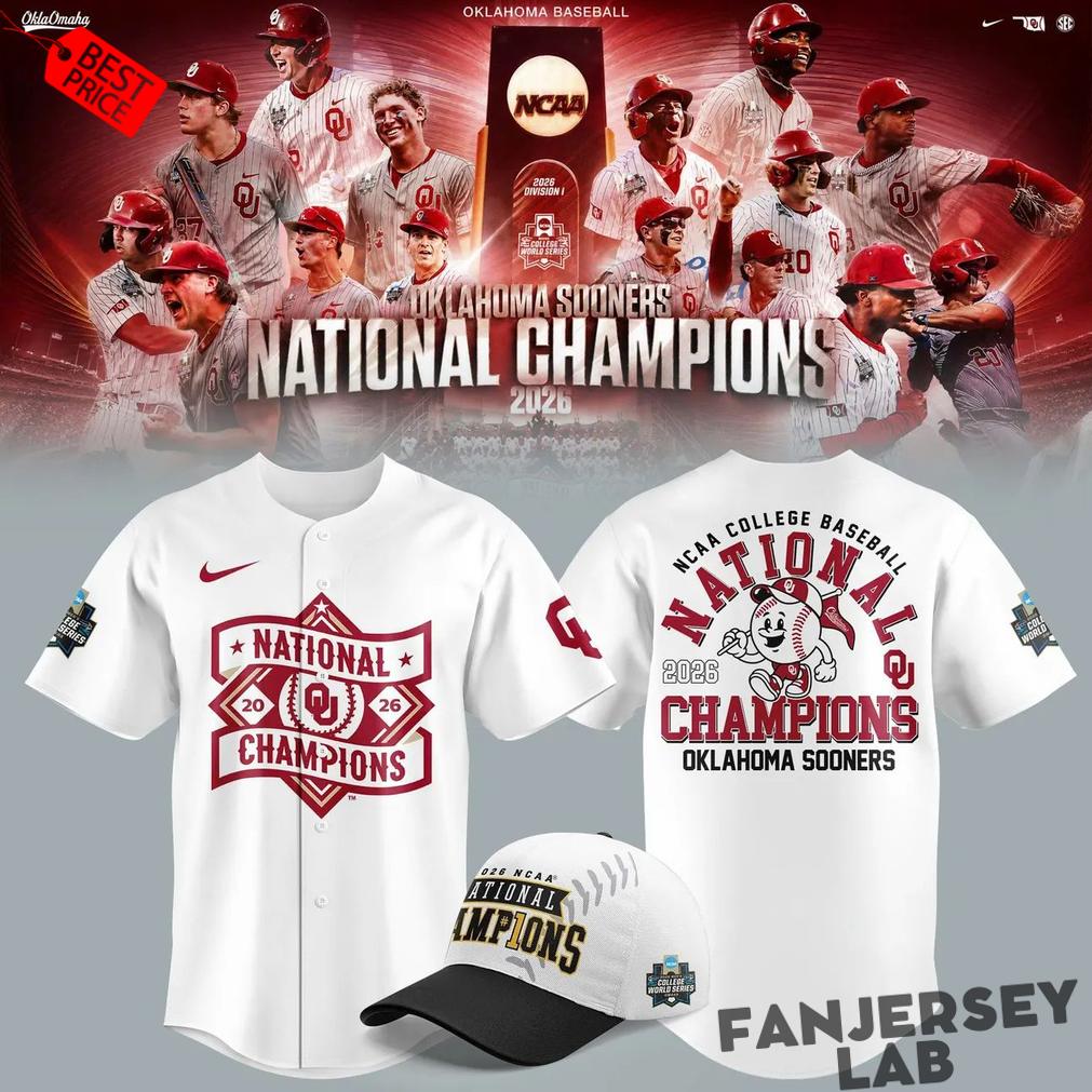Oklahoma Sooners 2026 NCAA Baseball National Champions Jersey Oklahoma Sooners 2026 NCAA Baseball National Champions Jersey