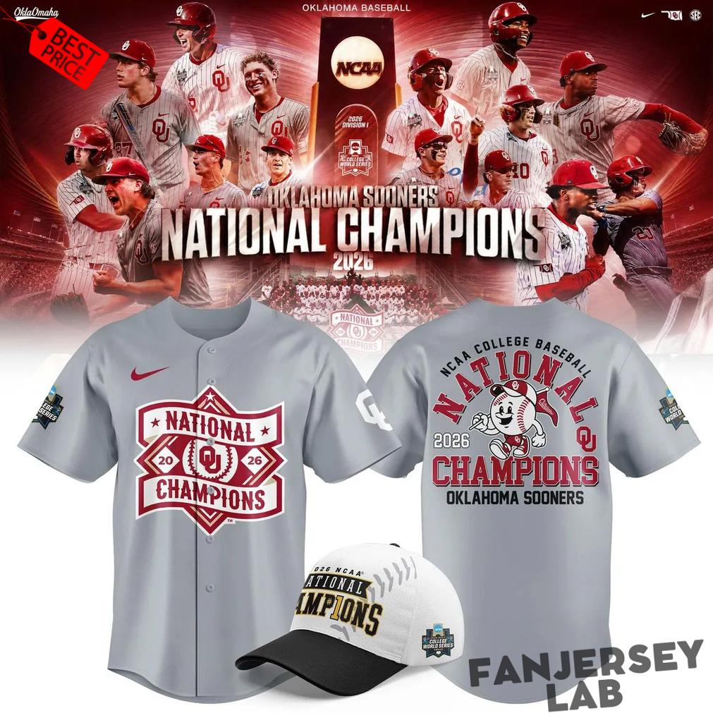 Oklahoma Sooners 2026 NCAA Baseball National Champions Jersey Oklahoma Sooners 2026 NCAA Baseball National Champions Jersey