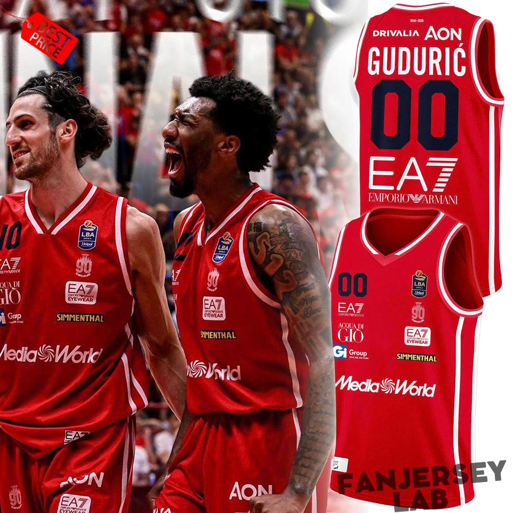 Olimpia Milano 2026 Red Basketball Jersey Olimpia Milano 2026 Red Basketball Jersey