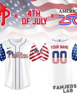 Philadelphia Phillies America250 4th of July Custom Jersey
