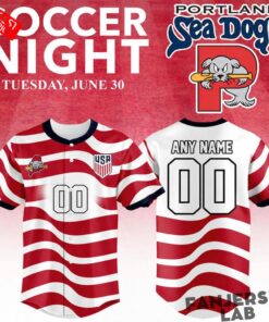 Portland Sea Dogs x Team USA World Cup Soccer Night Baseball Jersey Portland Sea Dogs x Team USA World Cup Soccer Night Baseball Jersey