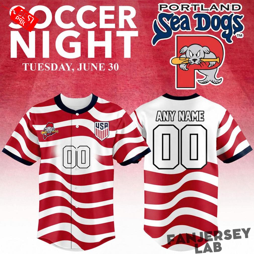 Portland Sea Dogs x Team USA World Cup Soccer Night Baseball Jersey Portland Sea Dogs x Team USA World Cup Soccer Night Baseball Jersey