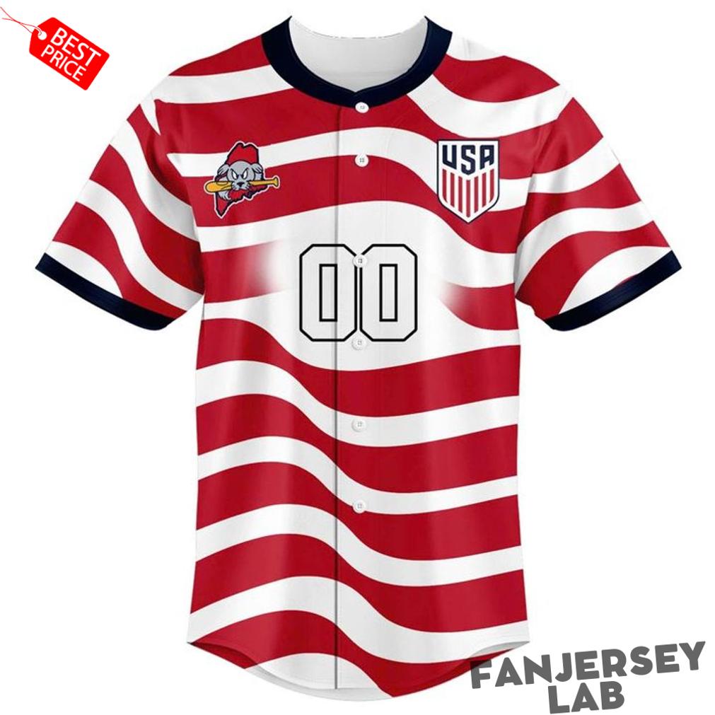 Portland Sea Dogs x Team USA World Cup Soccer Night Baseball Jersey Portland Sea Dogs x Team USA World Cup Soccer Night Baseball Jersey