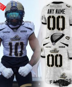 Quad City Steamwheelers 2026 White Out Military Night Custom Football Jersey