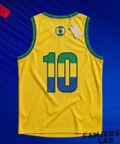 Ronaldinho 10 Brazil Yellow Basketball Jersey 3 oIfOt.jpg