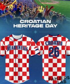 Seattle Mariners Croatian Heritage Day 2026 Baseball Jersey Seattle Mariners Croatian Heritage Day 2026 Baseball Jersey