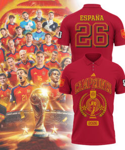 Spain World Cup 2026 Campeones Limited Red Polo