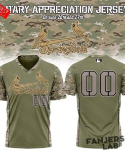 Springfield Cardinals 2026 Military Appreciation Night Camo Custom Jersey Springfield Cardinals 2026 Military Appreciation Night Camo Custom Jersey