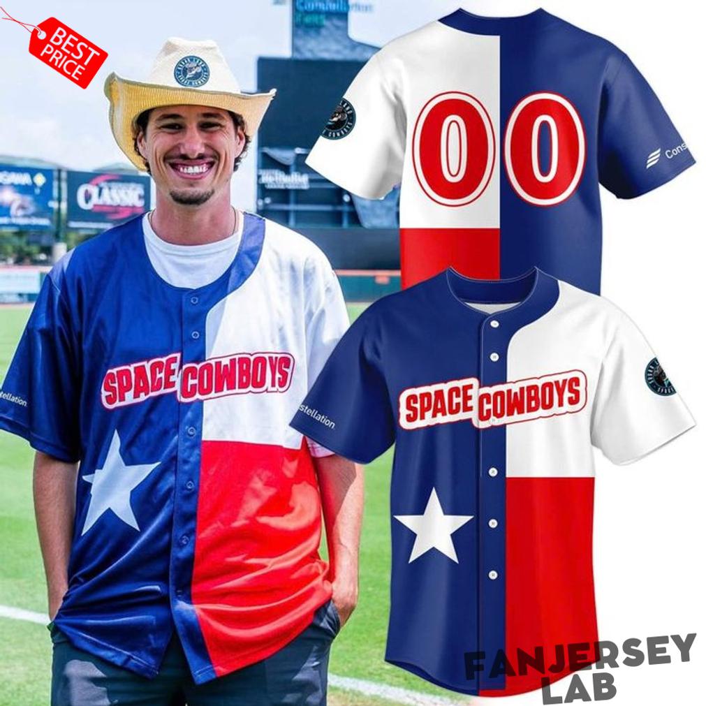Sugar Land Space Cowboys 2026 Texas Flag Baseball Jersey Sugar Land Space Cowboys 2026 Texas Flag Baseball Jersey