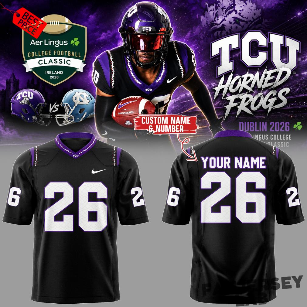 TCU Horned Frogs x Aer Lingus College Football Classic Football Jersey TCU Horned Frogs x Aer Lingus College Football Classic Football Jersey