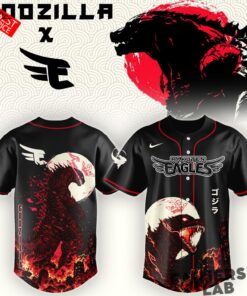 Tohoku Rakuten Golden Eagles Godzilla Minus Zero Limited Edition Baseball Jersey