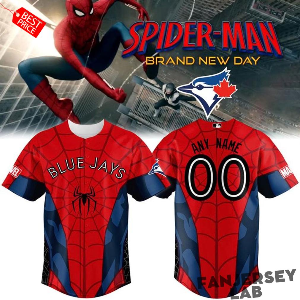 Toronto Blue Jays x Spider-Man Brand New Day 2026 Baseball Jersey Toronto Blue Jays x Spider-Man Brand New Day 2026 Baseball Jersey
