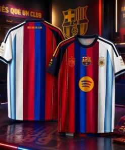 Argentina x Spain x Barcelona 2026 World Cup Half And Half Jersey Shirt Special Edition Argentina x Spain x Barcelona 2026 World Cup Half And Half Jersey Shirt Special Edition