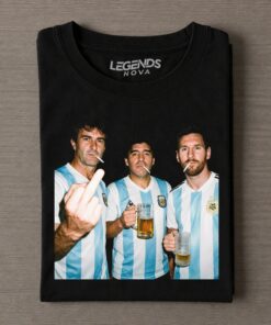 Mario Kempes & Diego Maradona & Lionel Messi Argentina Legends T-shirt