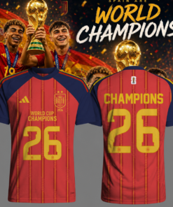 Spain World Cup Champions 2026 Soccer Jersey – Red