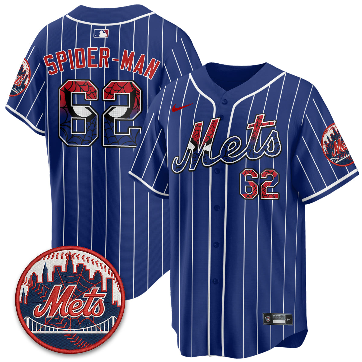 New York Mets x Web-Head Spider Man Brand New Day Baseball Jersey New York Mets x Web-Head Spider Man Brand New Day Baseball Jersey