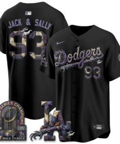 Los Angeles Dodgers Nightmare Halloween Edition Baseball Jersey – Custom Los Angeles Dodgers Nightmare Halloween Edition Baseball Jersey – Custom